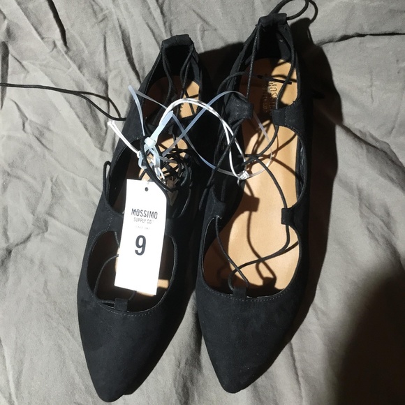 Mossimo Supply Co. Shoes - Mossimo Women Lace Up Flats Black Size 9